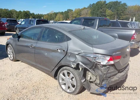 2013 Hyundai Elantra Limited from USA, damaged, VIN 5NPDH4AE1DH268107